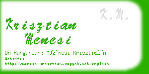 krisztian menesi business card